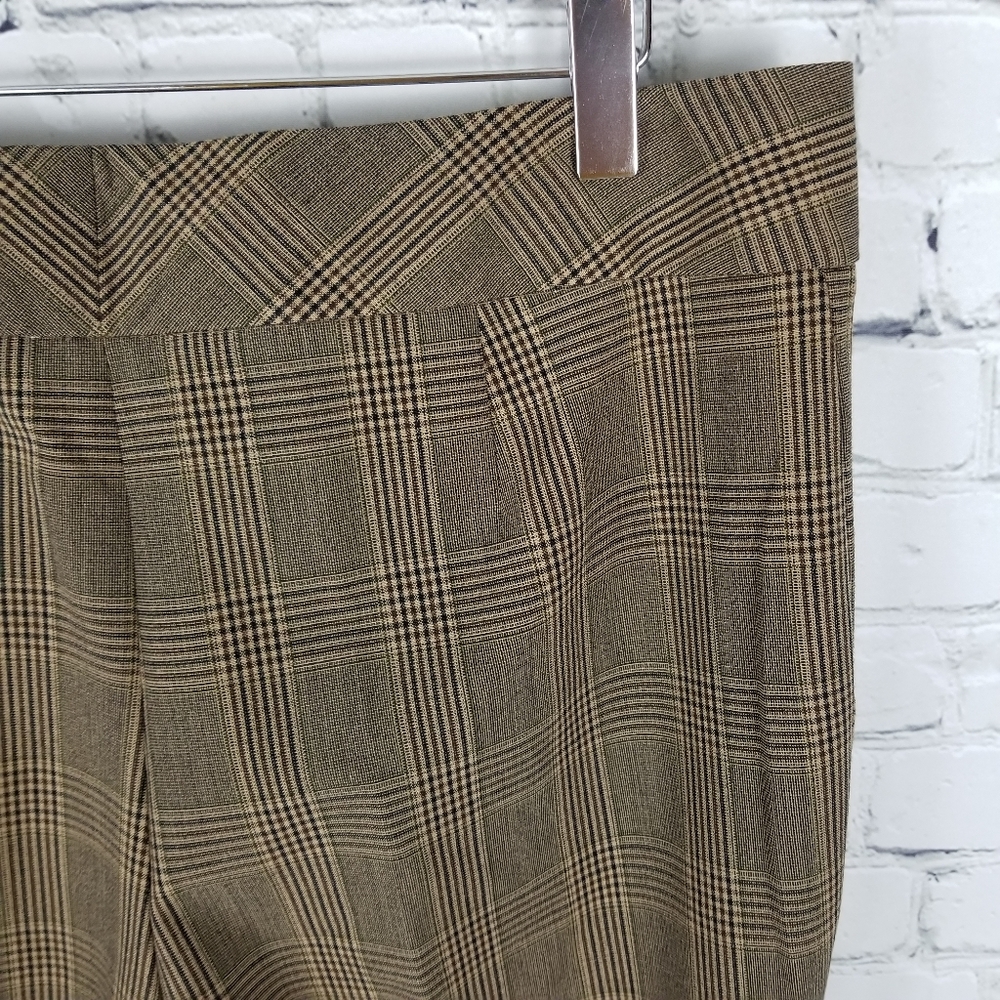 TAPEMEASURE | plaid cuffed straight leg pants